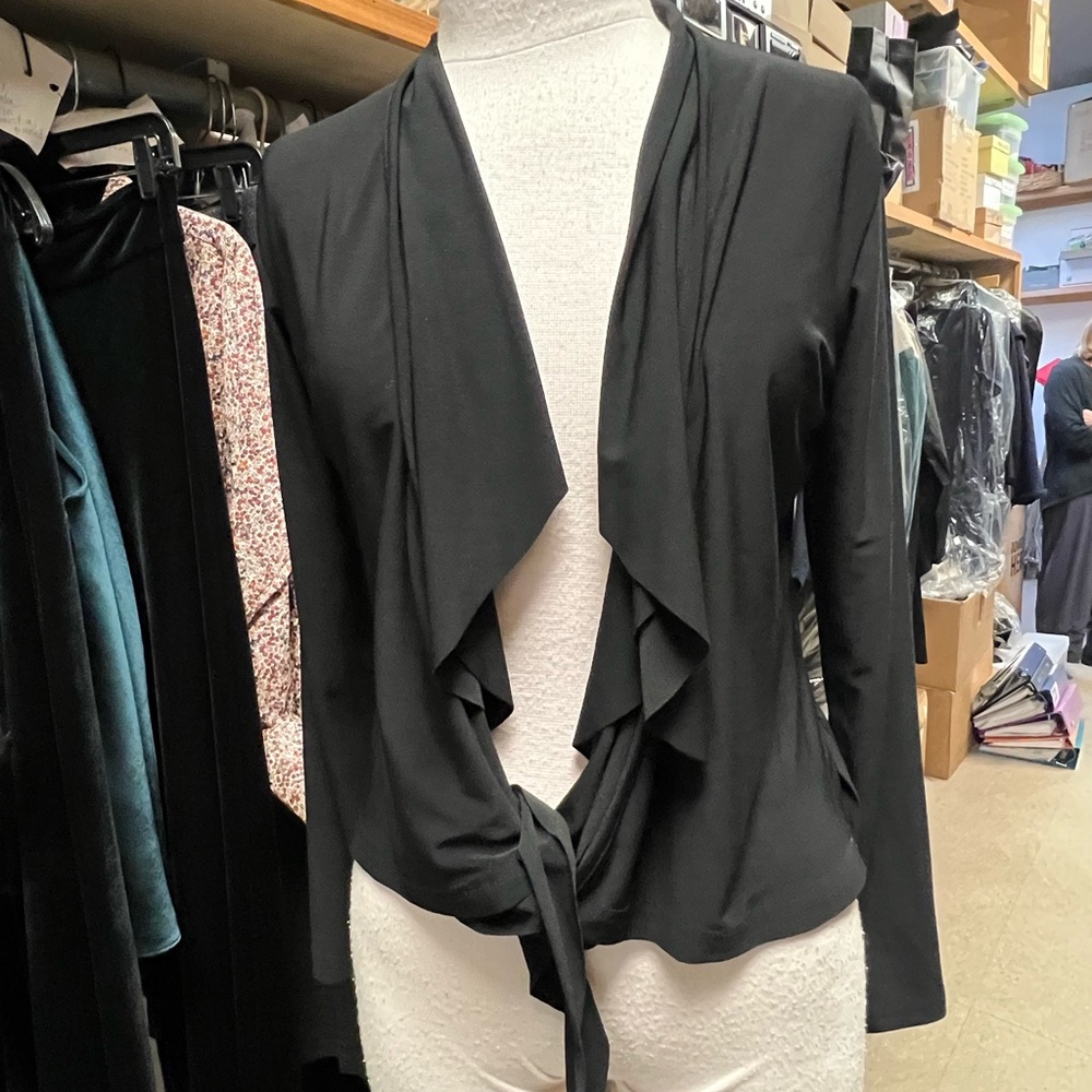 Black Draped Cardigan